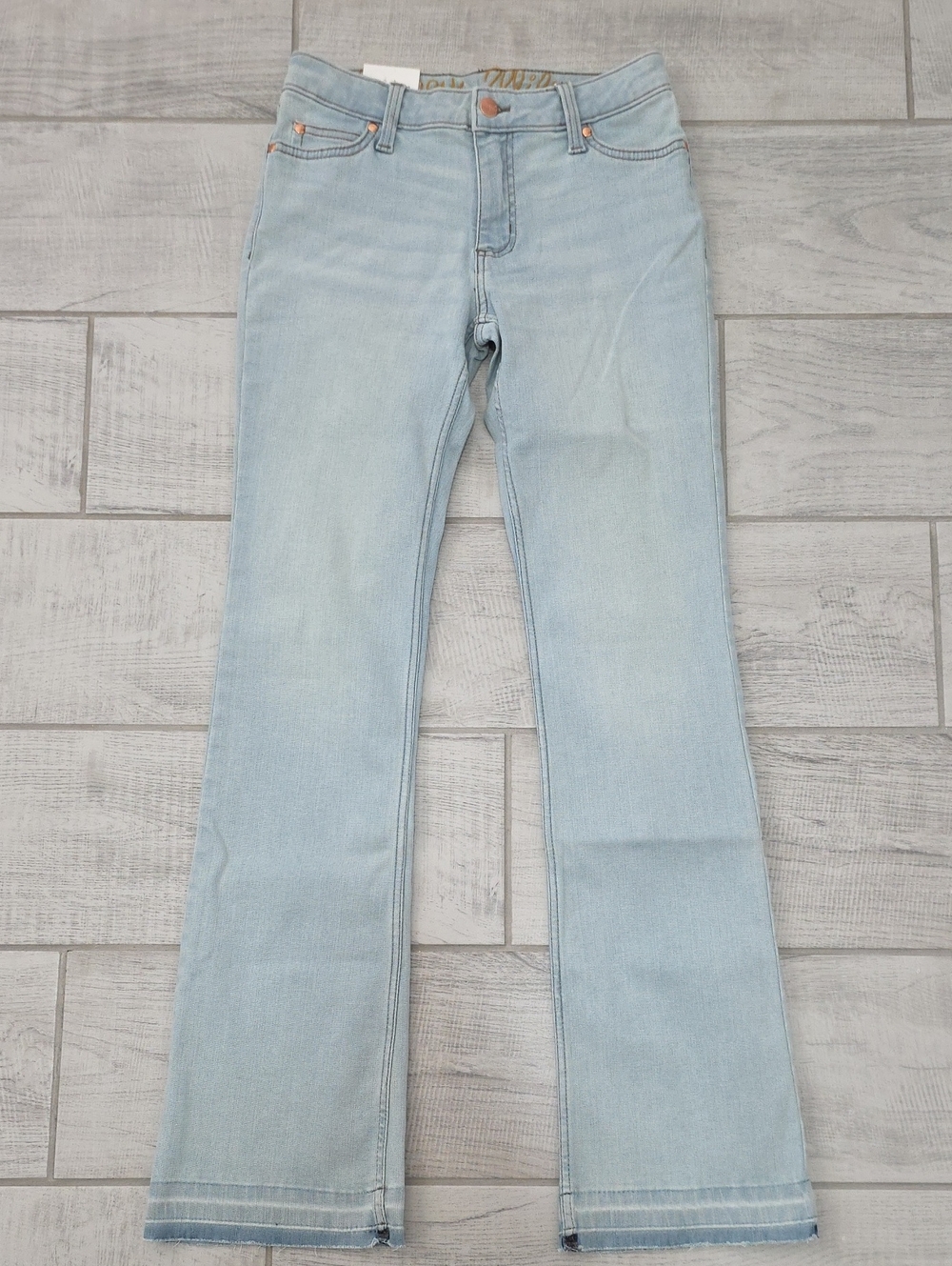 Lainey Wilson Wrangler Girls Size 14R NWT Light Wash Boot Hugger Stretch